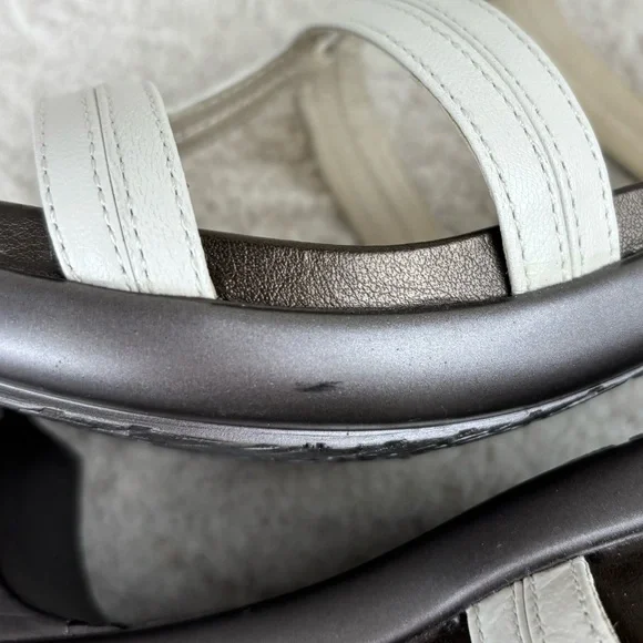 Abeo White and Brown Women's Sandals - Picture 4 of 15